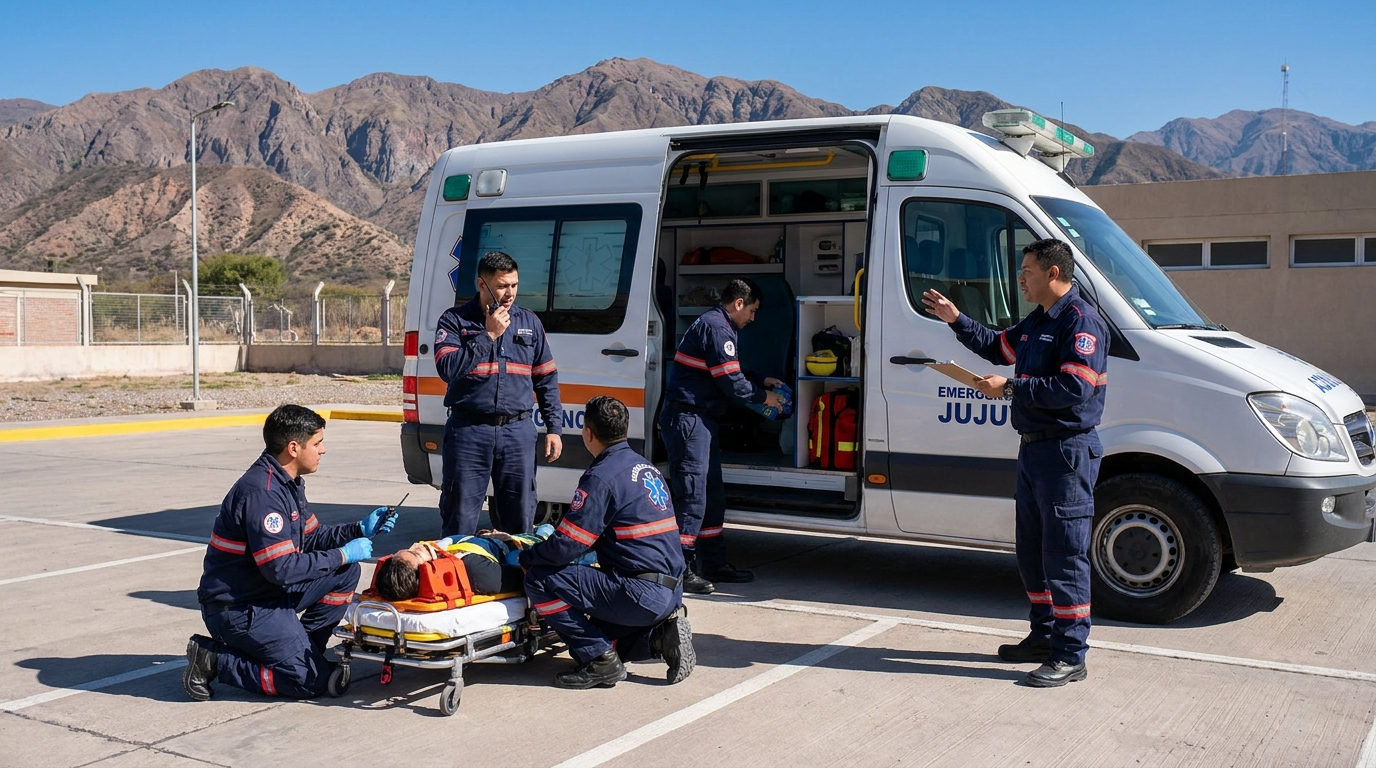 Equipo de emergencias médicas disponible para eventos particulares